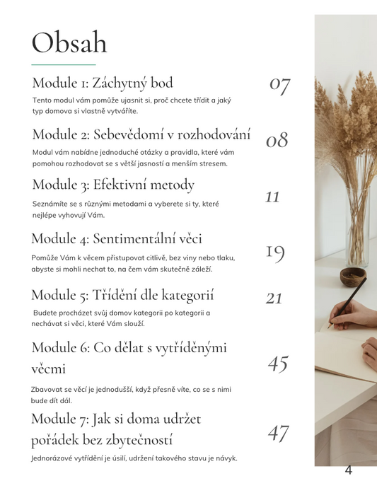 Pracovní sešit - Reset domácnosti: Jednoduchý systém třídění